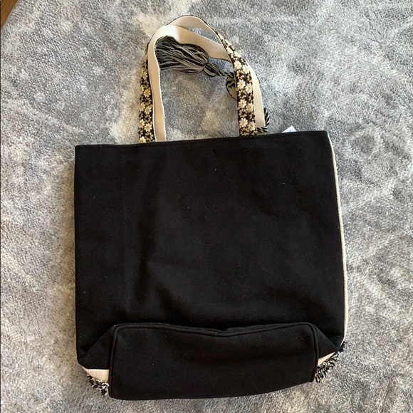 Boho black and cream tote bag - Picture 7 of 8